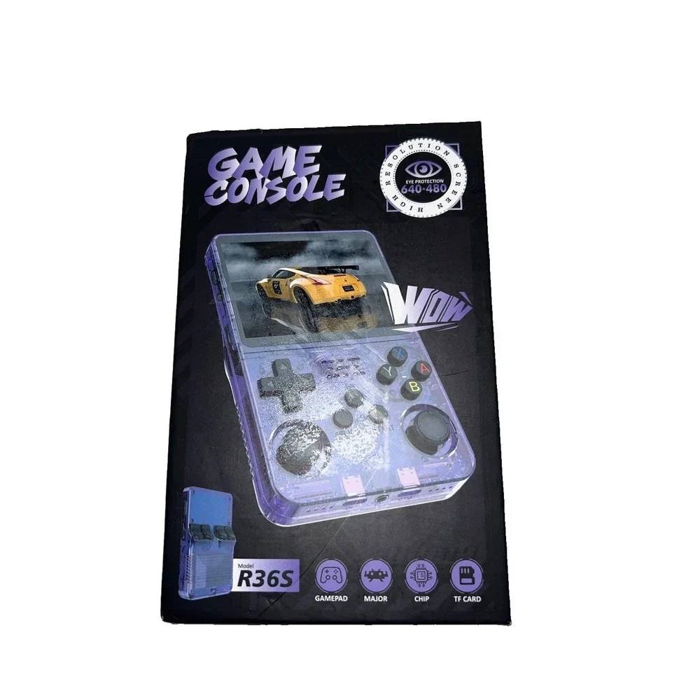 (B37/30)R36S Retro Handheld Video Game ConsolLinux System 3.5 Inch IPS Sc 128GB